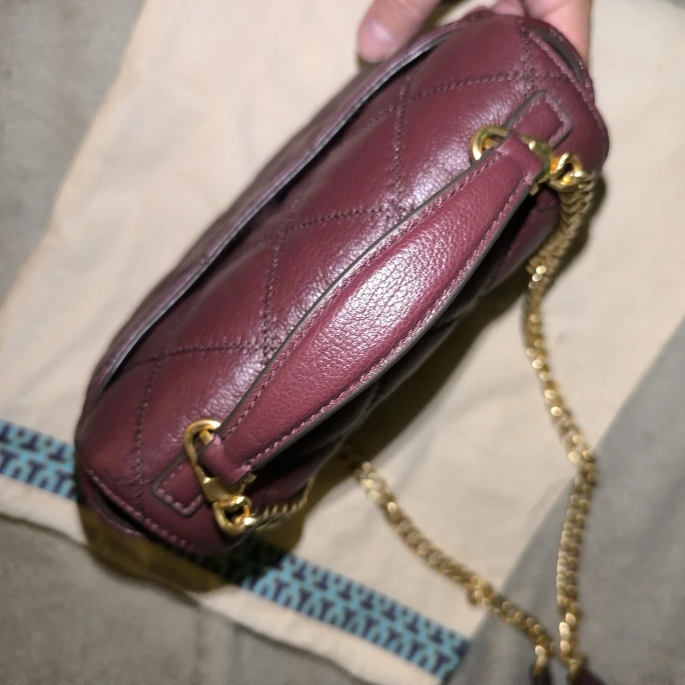 Tory Burch Willa Mini Top Handle Bag Burgundy